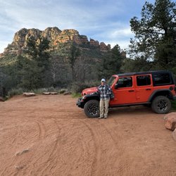 Red Rock Rubicon Jeep Rentals - Me with Jack, our Jeep!