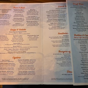 AJs Grayton Beach - Menu July 2023 - Sushi Bars Near Me - Santa Rosa Beach, Florida