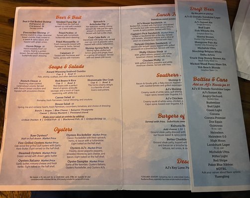 Menu photo 2 AJs Grayton Beach Santa Rosa Beach, FL