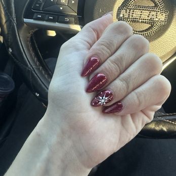 Swan Nails - my christmas nails - Nail Salons Near Me - Las Vegas, Nevada