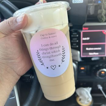 Cup To Saucer Coffee & More - Salted Caramel iced coffee with sweet foam. - Coffee & Tea Near Me - Rutledge, Tennessee Cup To Saucer Coffee & More - Salted Caramel iced coffee with sweet foam. - Coffee & Tea Near Me - Rutledge, Tennessee
