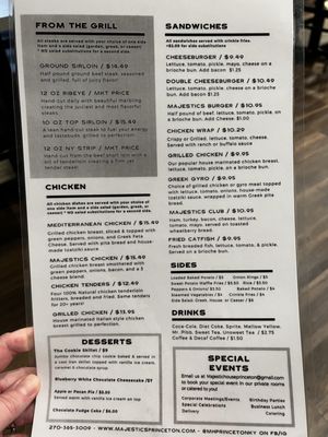 Menu photo 5 Majestic House Restaurant Princeton, KY