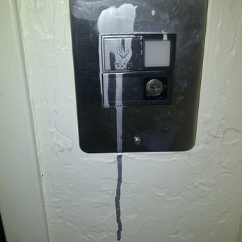 Holiday Inn The Lodge at Big Bear Lake - Hotel Impossible would blast the dried up paint on the elevator button - Big Bear, CA