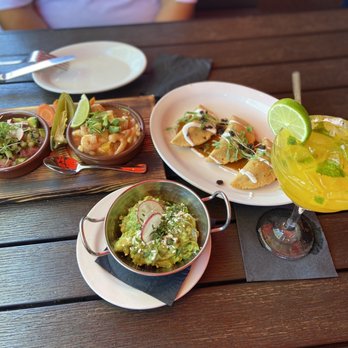 Cha Cha's Latin Kitchen - Empanadas Ceviche Sampler Fresh Guacamole and mango Habanero - Bars Near Me - Brea, California