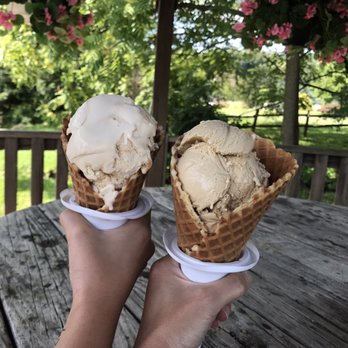 Scoops Ice Cream & Grille - Homemade waffle cones. One scoop! - Ice Cream & Frozen Yogurt Near Me - Mountville, Pennsylvania