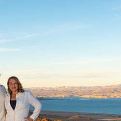 Nevada Desert Realty & Property Management - Henderson, Nevada real estate agents with backdrop of Lake Mead (local lake).