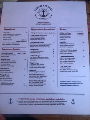 Menu photo 2 Rosario Grill Eastsound, WA Menu photo 2 Rosario Grill Eastsound, WA