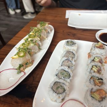 Katsu-Ya - SLU Roll, Yellowtail Scallion Cut Roll, Soft Shell Crab - Sushi Bars Near Me - Seattle, Washington Katsu-Ya - SLU Roll, Yellowtail Scallion Cut Roll, Soft Shell Crab - Sushi Bars Near Me - Seattle, Washington