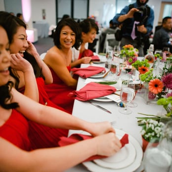 Le's Kitchen Catering - Gorgeous table setup with a more modern touch to the typical Asian catered wedding receptions. - Caterers Near Me Le's Kitchen Catering - Gorgeous table setup with a more modern touch to the typical Asian catered wedding receptions. - Caterers Near Me