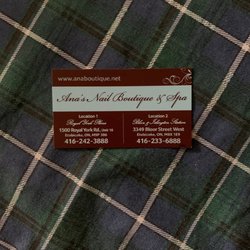 Ana's Nail Boutique & Spa - Business card.
