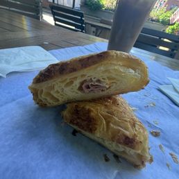 Allegedly a Ham and Cheese Croissant - from July 2015. Not great value and a far cry from what they used to serve.