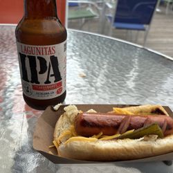 Seven Oaks Market - Hot dog with Ortega and cheese. Glad I decided on the additions. Hit the spot. So good