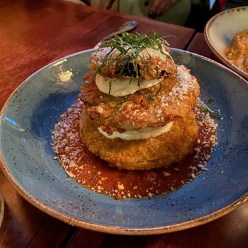 Brookland's Finest - Fried Green Tomato Napoleon - New American Near Me - Washington, DC, District of Columbia Brookland's Finest - Fried Green Tomato Napoleon - New American Near Me - Washington, DC, District of Columbia