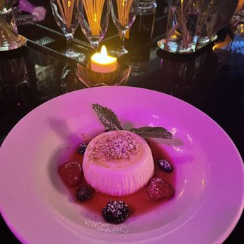 Rosé by Peno - Pana cotta with berries - perfect way to end a great meal - Seafood Near Me - Saint Louis, Missouri