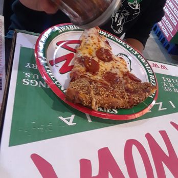 La Nova Pizzeria - My friend's Pepperoni pizza slice. Out of the entire pizza he only had this one slice. The rest got devoured by some other friends. - Pizza Near Me - Buffalo, New York La Nova Pizzeria - My friend's Pepperoni pizza slice. Out of the entire pizza he only had this one slice. The rest got devoured by some other friends. - Pizza Near Me - Buffalo, New York