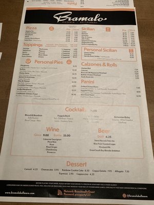 Menu photo 1 Bramalo Pizzeria & Restaurant Bellmore, NY Menu photo 1 Bramalo Pizzeria & Restaurant Bellmore, NY