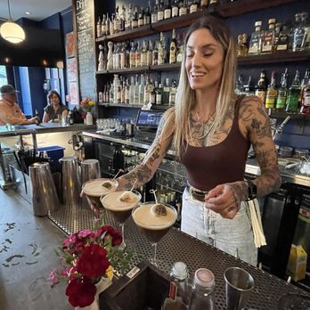 Duke's Spirited Cocktails - Espresso martini with tequila and a burnt marshmallow - Cocktail Bars Near Me - Healdsburg, California Duke's Spirited Cocktails - Espresso martini with tequila and a burnt marshmallow - Cocktail Bars Near Me - Healdsburg, California