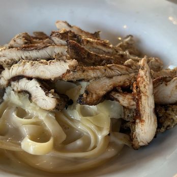 Rumrunners - Fettuccini Alfredo with Blackened Chicken - Seafood Near Me - Cape Coral, Florida Rumrunners - Fettuccini Alfredo with Blackened Chicken - Seafood Near Me - Cape Coral, Florida