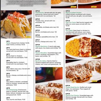 El Jalisco - Menu - Mexican Near Me - Seminole, Florida