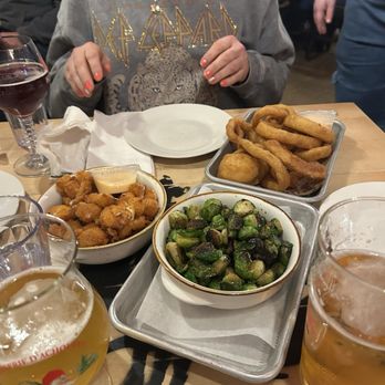 The Dutchess Biercafe - Brussel Sprouts, cheese curds, & Onion Rings - Beer Bar Near Me - Fishkill, New York