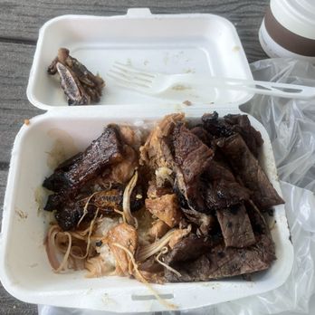 Local Boyz Hawaiian Cafe - Mixed Plate Menehune (Sweet ribs, shoyu chicken, Hawaiian style steak) - Hawaiian Near Me - Corvallis, Oregon