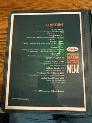 Menu photo 5 O'Neals Pub Philadelphia, PA Menu photo 5 O'Neals Pub Philadelphia, PA