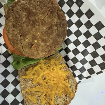 Stella Blue - Flavorless veggie burger w flavorless vegan cheese - Breakfast & Brunch Near Me - Huntington, New York Stella Blue - Flavorless veggie burger w flavorless vegan cheese - Breakfast & Brunch Near Me - Huntington, New York