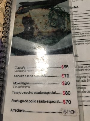 Menu photo 2 Tayu Oaxaca, OAX Menu photo 2 Tayu Oaxaca, OAX