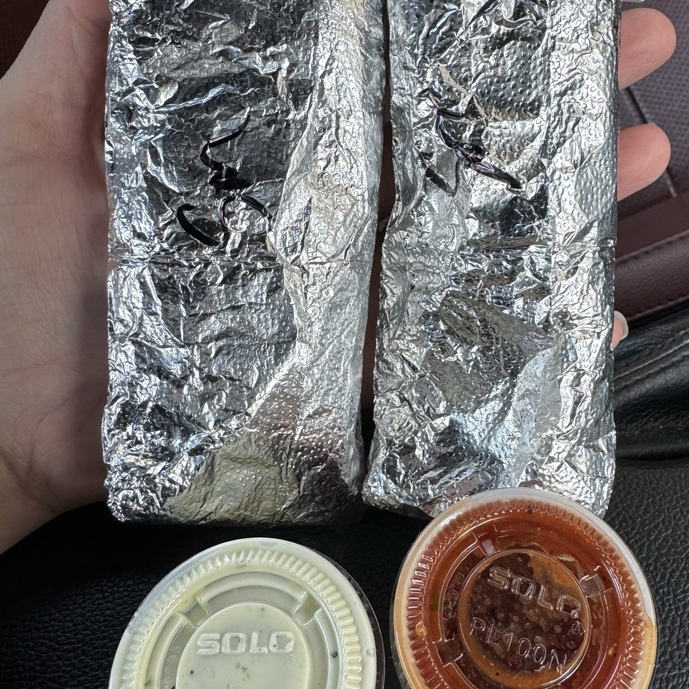 La Tejana - Two Super Migas with 1 tomato salsa and 1 cilantro crema (was supposed to have 2 of each for each taco) - Tex-Mex Near Me - Washington, DC, District of Columbia La Tejana - Two Super Migas with 1 tomato salsa and 1 cilantro crema (was supposed to have 2 of each for each taco) - Tex-Mex Near Me - Washington, DC, District of Columbia