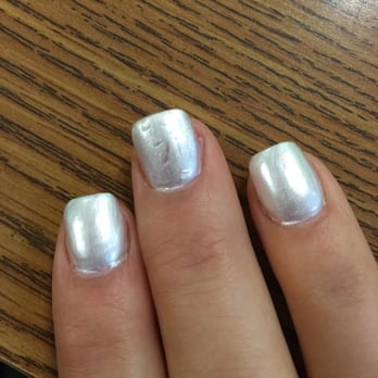 Happy Nails - More smudges on the middle finger. - Nail Salons Near Me - McHenry, Illinois