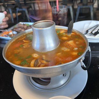 Moom 48 Thai - Seafood soup (not sure the name) Tom yum soup? - Asian Fusion Near Me - Pasadena, California Moom 48 Thai - Seafood soup (not sure the name) Tom yum soup? - Asian Fusion Near Me - Pasadena, California