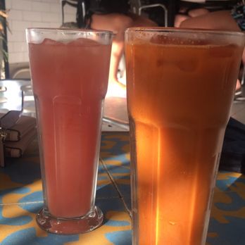 Que Huevos - Grapefruit and carrot juice - $35 pesos per juice / about $2 - Breakfast & Brunch Near Me - Playa del Carmen, ROO Que Huevos - Grapefruit and carrot juice - $35 pesos per juice / about $2 - Breakfast & Brunch Near Me - Playa del Carmen, ROO