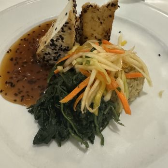 Copley's - Sesame Seed Crusted Tofu - New American Near Me - Palm Springs, California Copley's - Sesame Seed Crusted Tofu - New American Near Me - Palm Springs, California