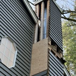 Prime Exterior Solutions - Rot was so bad chimney had to be reframed.