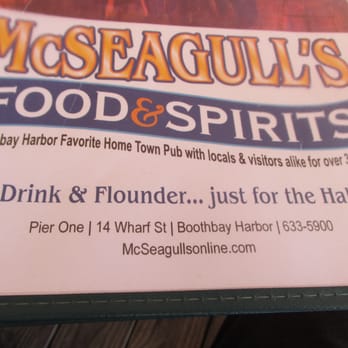 McSeagull's Restaurant - Cute sign - Seafood Near Me - Boothbay Harbor, Maine McSeagull's Restaurant - Cute sign - Seafood Near Me - Boothbay Harbor, Maine