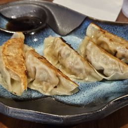 Gyoza...this was delicious but the corn tempura and potato mochi outshine this dish