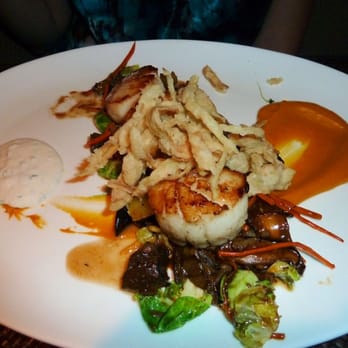 Fearing's Restaurant - Nantucket Lightship Sea Scallops with Shredded Short Ribs. - New American Near Me - Dallas, Texas
