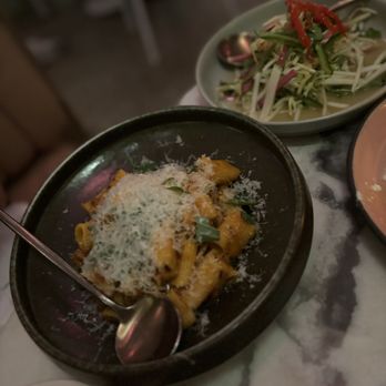 Mad Nice - Jicama Ginger Slaw and Rigatoni Ragout - Italian Near Me - Detroit, Michigan