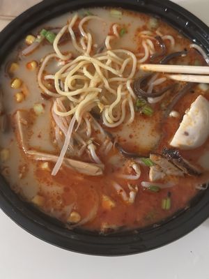 Lifting Noodles Ramen by null