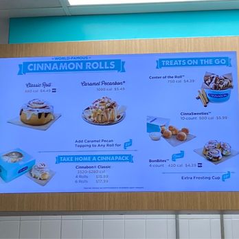 Cinnabon - a menu for a variety of desserts - Bakeries Near Me - Orlando, Florida Cinnabon - a menu for a variety of desserts - Bakeries Near Me - Orlando, Florida
