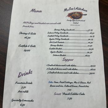 Ms Zee's Kitchen - Menu March 2026 - Soul Food Near Me - Oroville, California