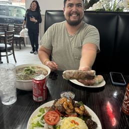 Pho with all the meats and beef and shrimp rice