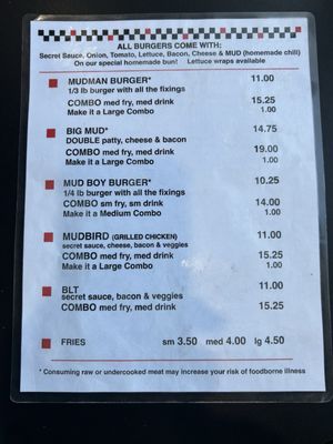 Menu photo 2 Mudman Burgers - Whitefish Whitefish, MT Menu photo 2 Mudman Burgers - Whitefish Whitefish, MT