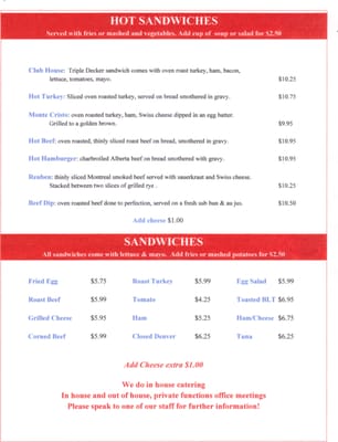 Menu photo 2 New West Restaurant Edmonton, AB