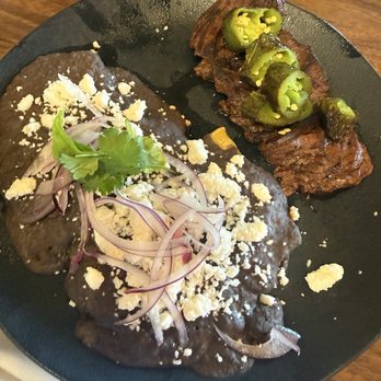 El Tule - Skirt steak with an odd corn tortillas and bean side - Mexican Near Me - Denver, Colorado