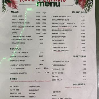 Rose's Cuisine - Menu - Caribbean Near Me - Port Charlotte, Florida