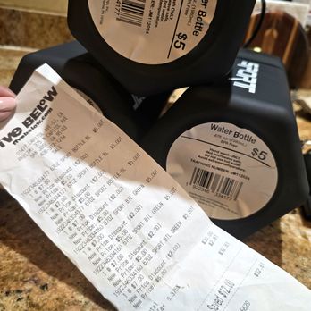 Five Below - Five Below had water bottles for sale on a shelf with a $5 dollar sign and price stickers with $5 yet I was charged $7 at the register. - Discount Store Near Me - San Jose, California