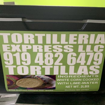Tortilleria Exxpress - Calientes y frescas todos los dias en hielera localizadas en diferentes tiendas - Mexican Near Me - Durham, North Carolina Tortilleria Exxpress - Calientes y frescas todos los dias en hielera localizadas en diferentes tiendas - Mexican Near Me - Durham, North Carolina