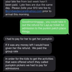 Bizzy Bee Daycare - Admissions was $20 but for 2 year olds free but i didn't have a refund ?