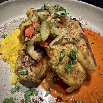 Community Supper Club - 1/2,chicken with saffron rice and Marsala sauce. Outstanding! - New American Near Me - Lafayette, Colorado